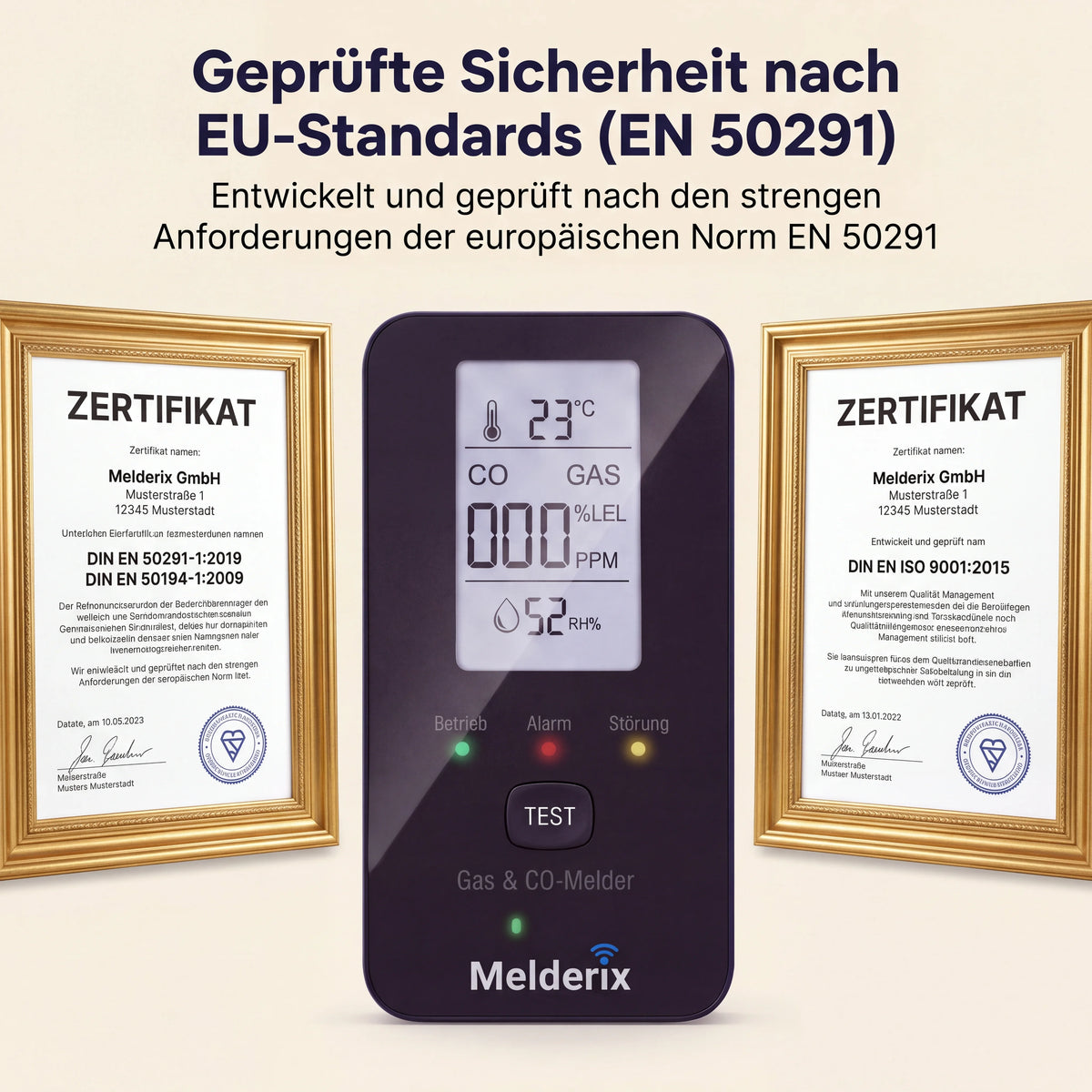 Melderix 4-i-1 CO-detektor for familie & kjæledyr
