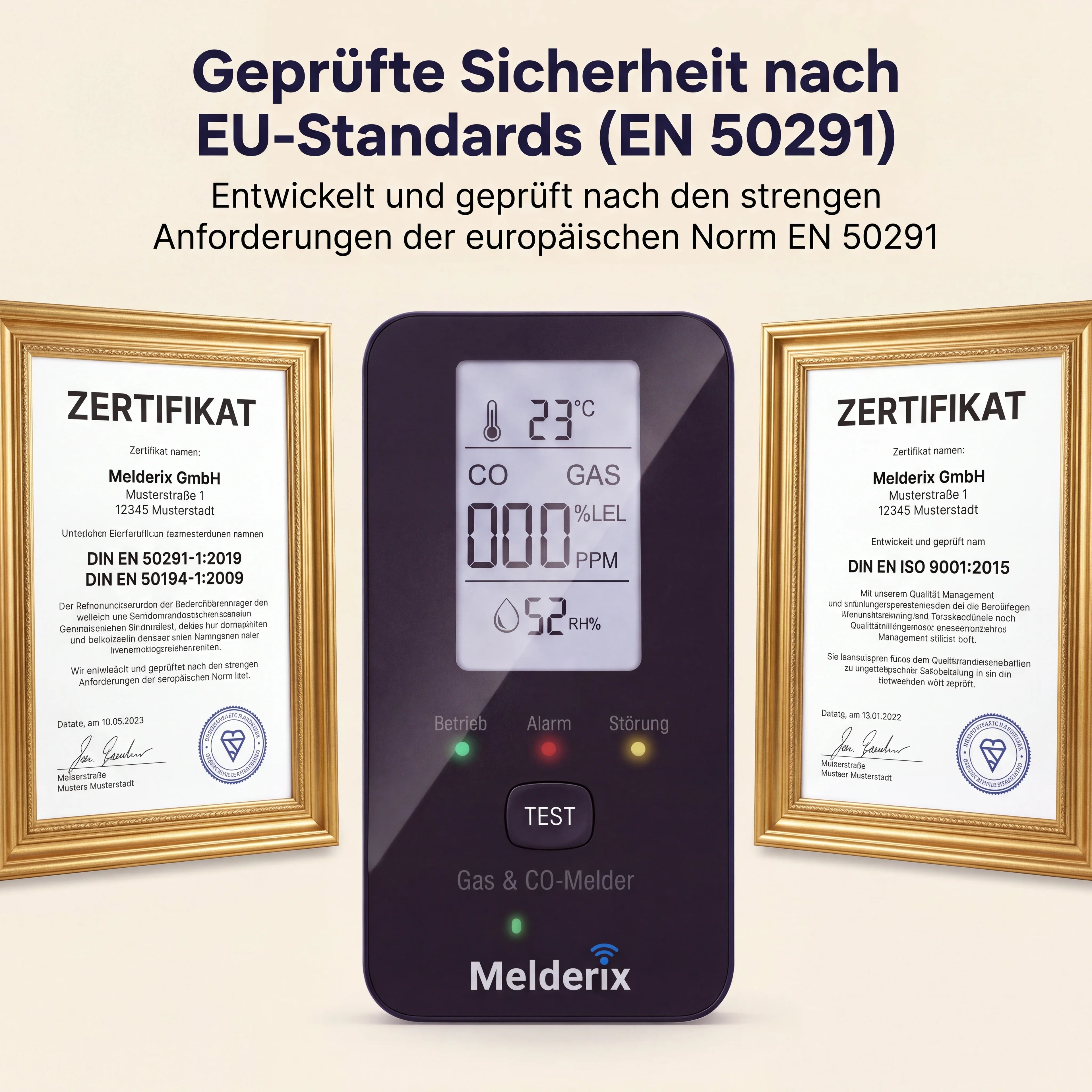 Melderix 4-i-1 CO-detektor for familie & kjæledyr